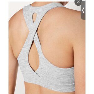 Lululemon Time to Sweat Bra Athletic womes size 2 color gray cross back design